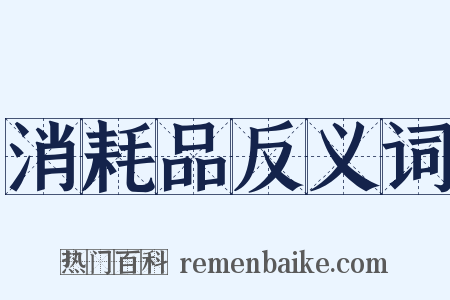 消耗品反义词是什么意思的图片